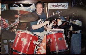 Grant rehearsing in the Asbestos house. 1997-98